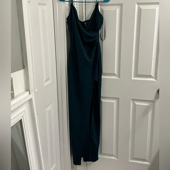 strapless open back dress elegant dark green lace gown Prom Dress, cg16016 – classygown